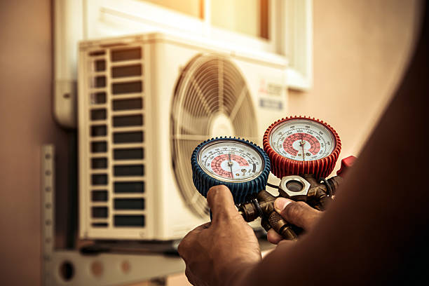 Professional Air Conditioning Service technician working in Hurst, TX